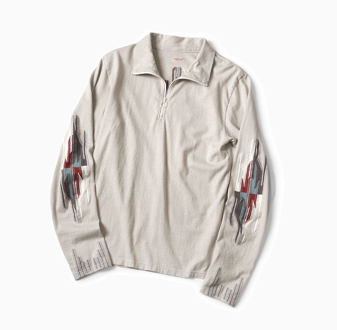 KAPITAL ORTEGA JERSEY HALF ZIP LONG SLEEVE T-SHIRT - PRE ORDER ITEM (預訂中)