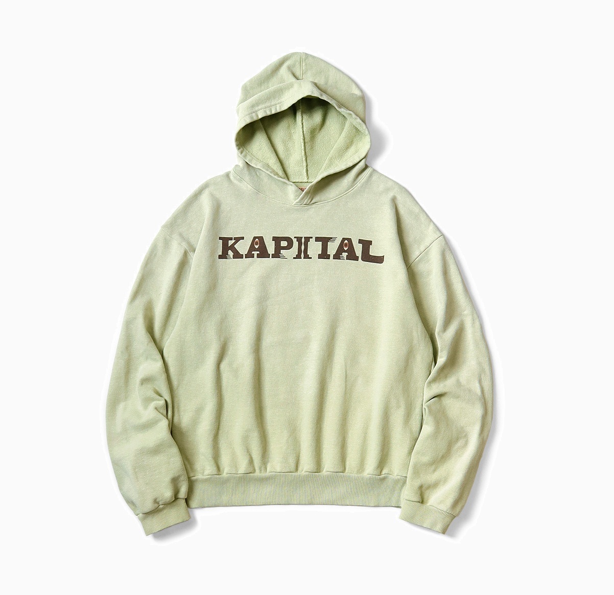 LAST PCS: KAPITAL 2024 A/W FLEECE HOODED SWEATER SPEAKEASY KAPITAL - MINT SIZE 1 PRE ORDER ITEM (預訂中)
