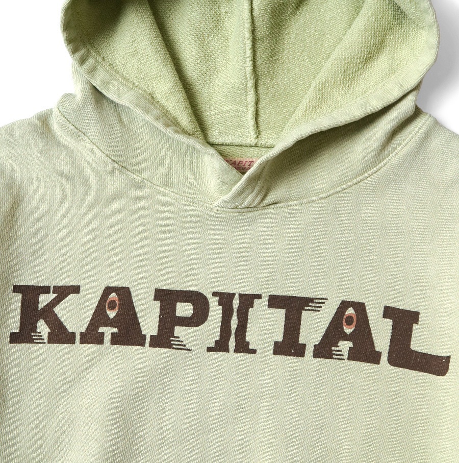LAST PCS: KAPITAL 2024 A/W FLEECE HOODED SWEATER SPEAKEASY KAPITAL - MINT SIZE 1 PRE ORDER ITEM (預訂中)