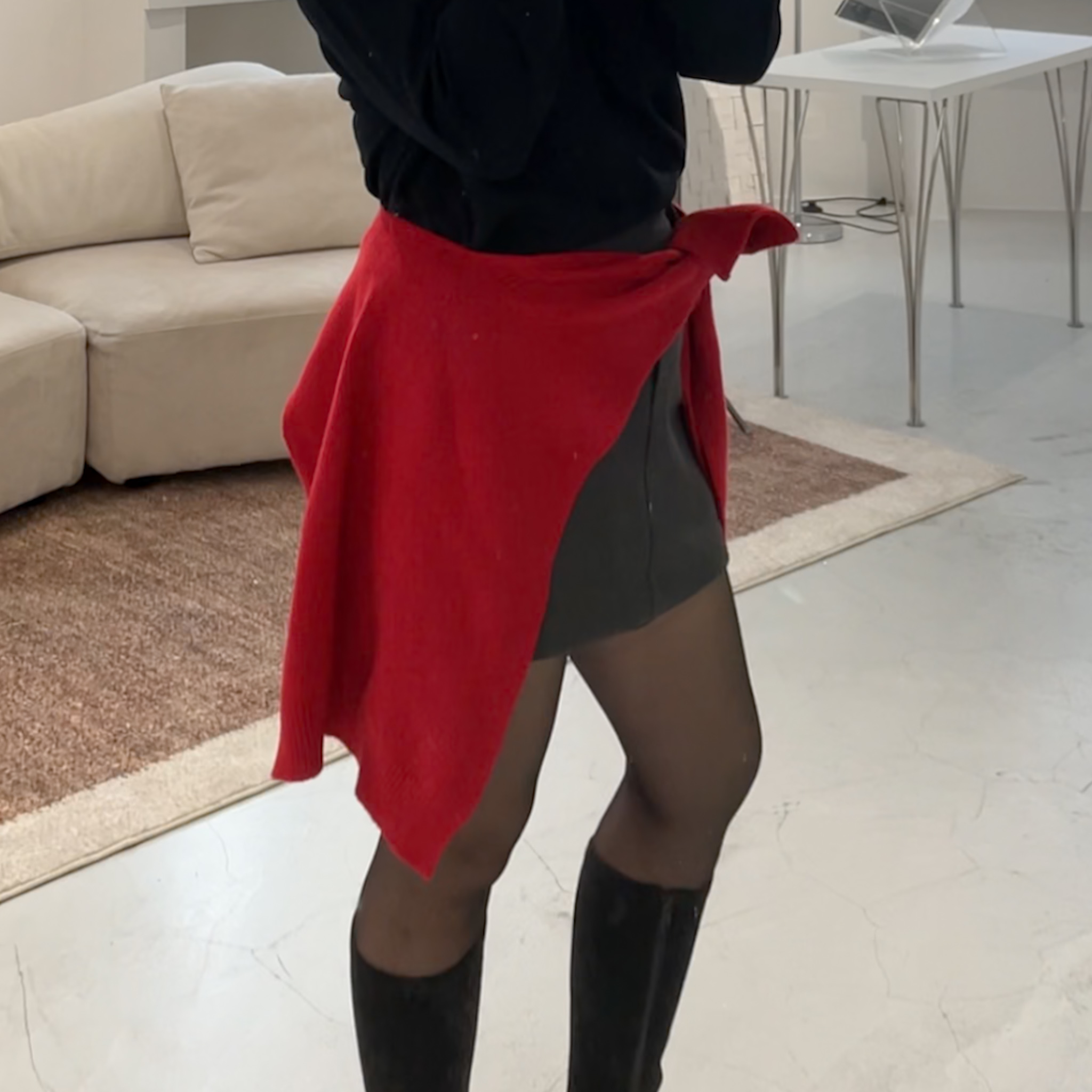 N46羊毛披肩(白/架上陳列)