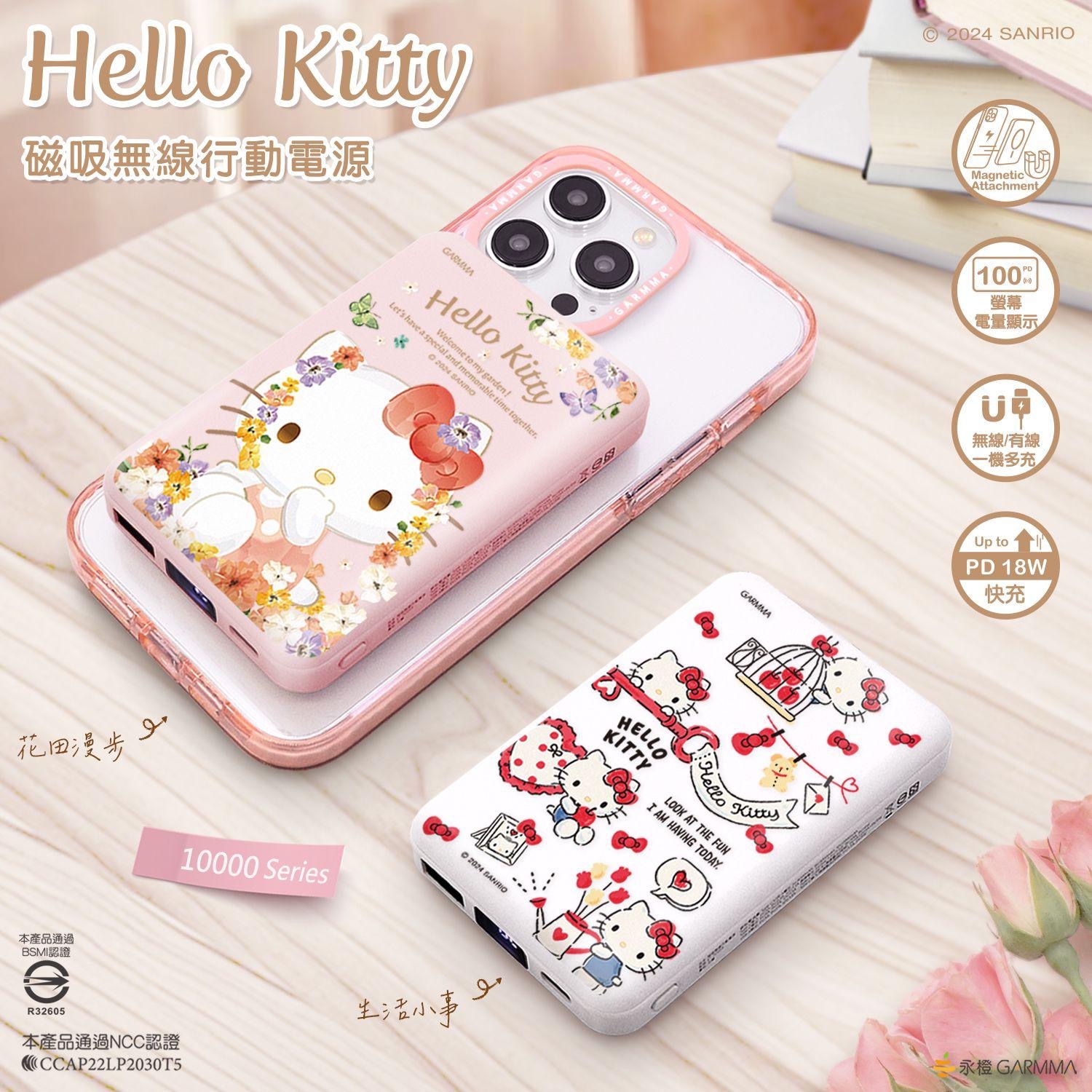 GARMMAxSANRIO家族磁吸無線行動電源