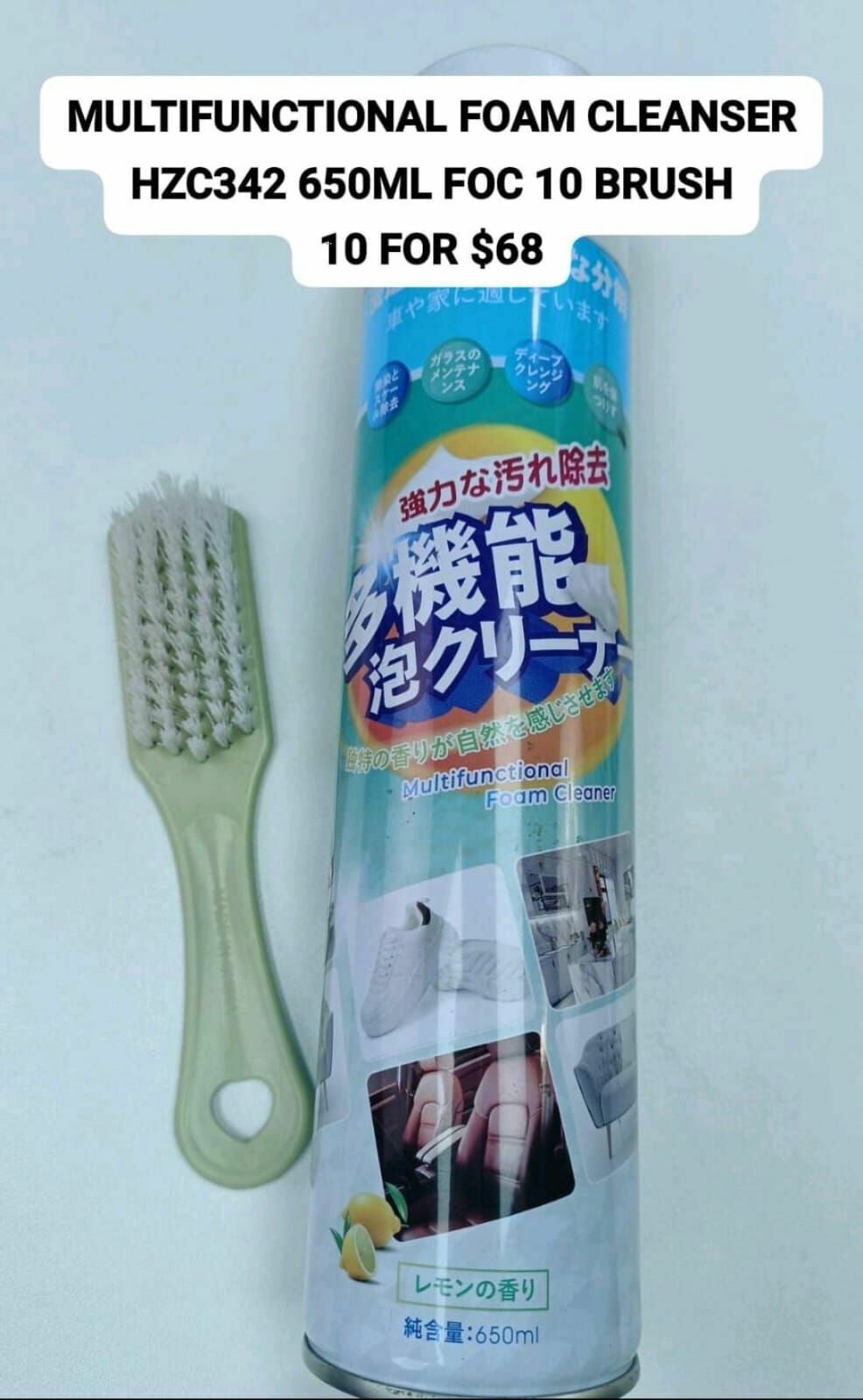 10 MULTI FUNCTONAL FOAM CLEANSER +10 BRUSHES