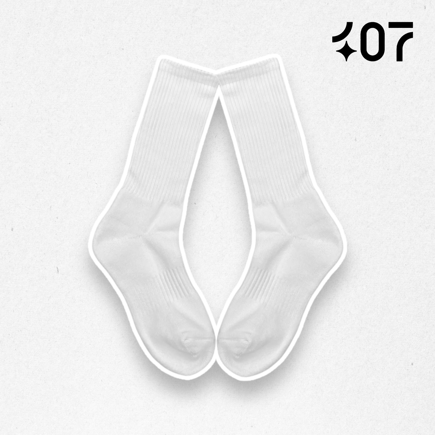 《407》#厚系列 / 純白長襪