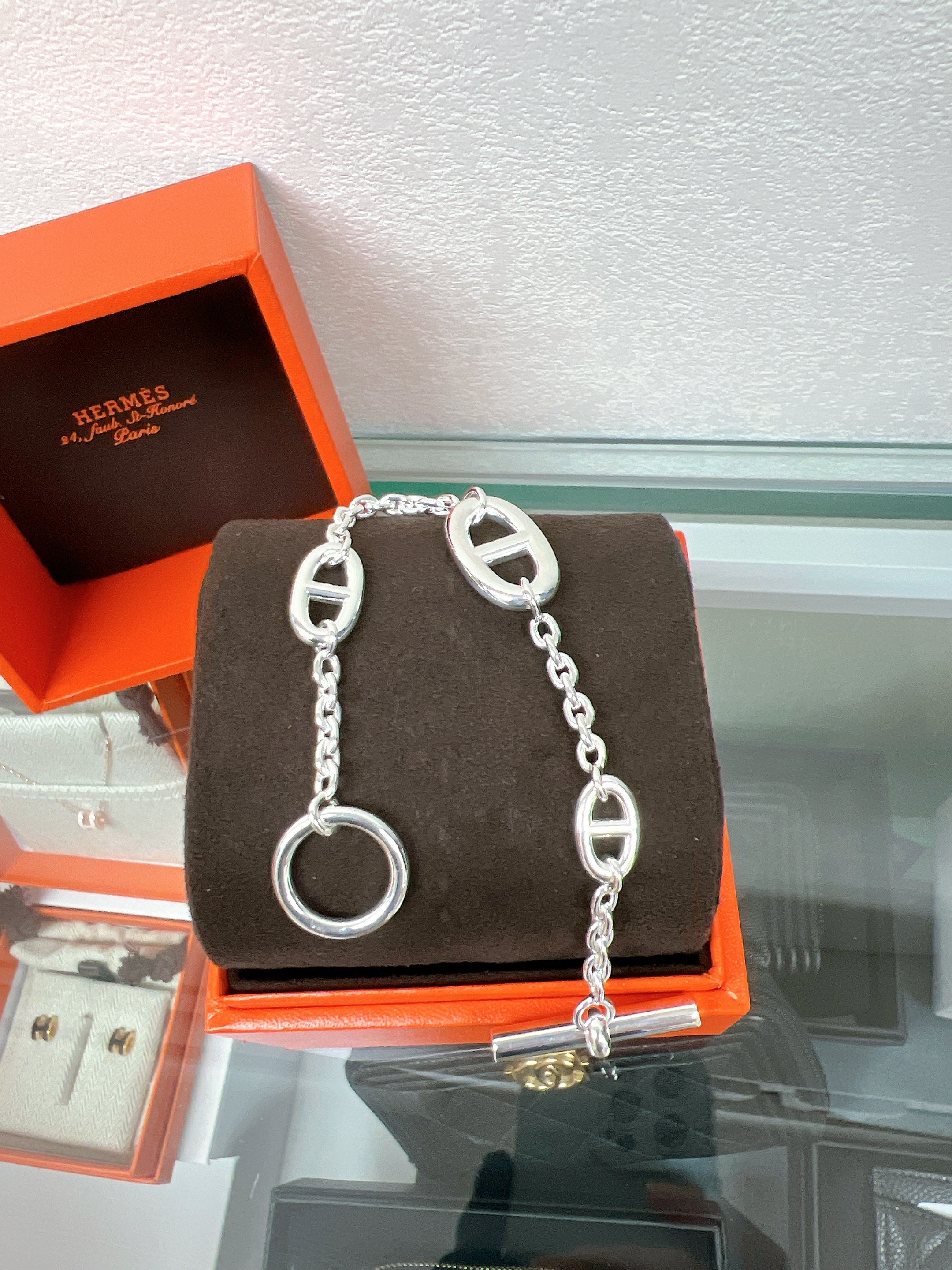*Unused* Hermes farandole bracelet silver (size LG)