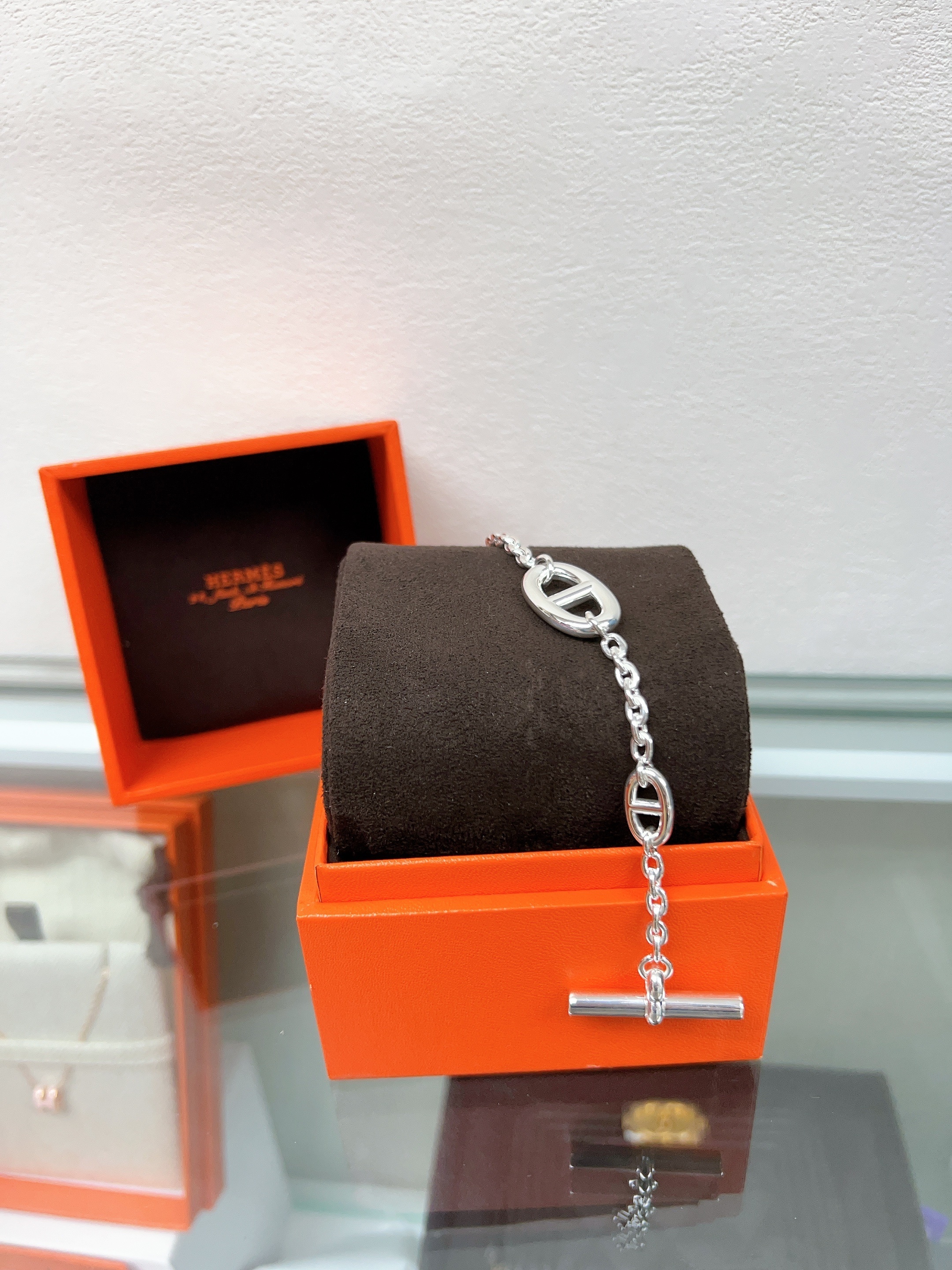 *Unused* Hermes farandole bracelet silver (size LG)