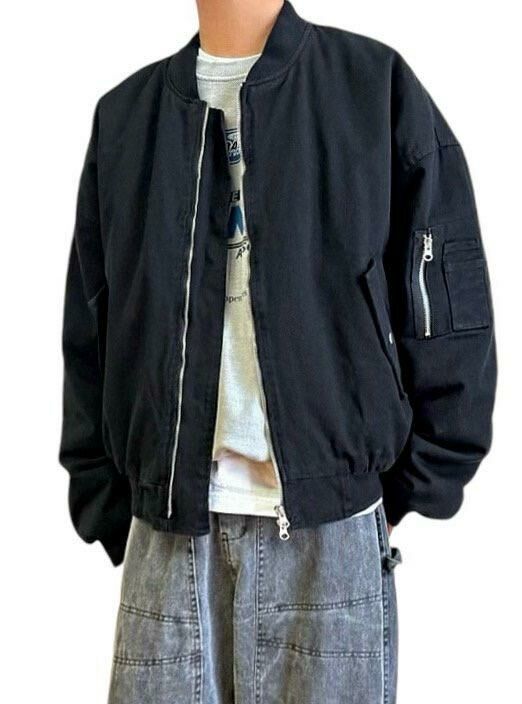 洗水淨色拉鍊外套 WTVR-016JK