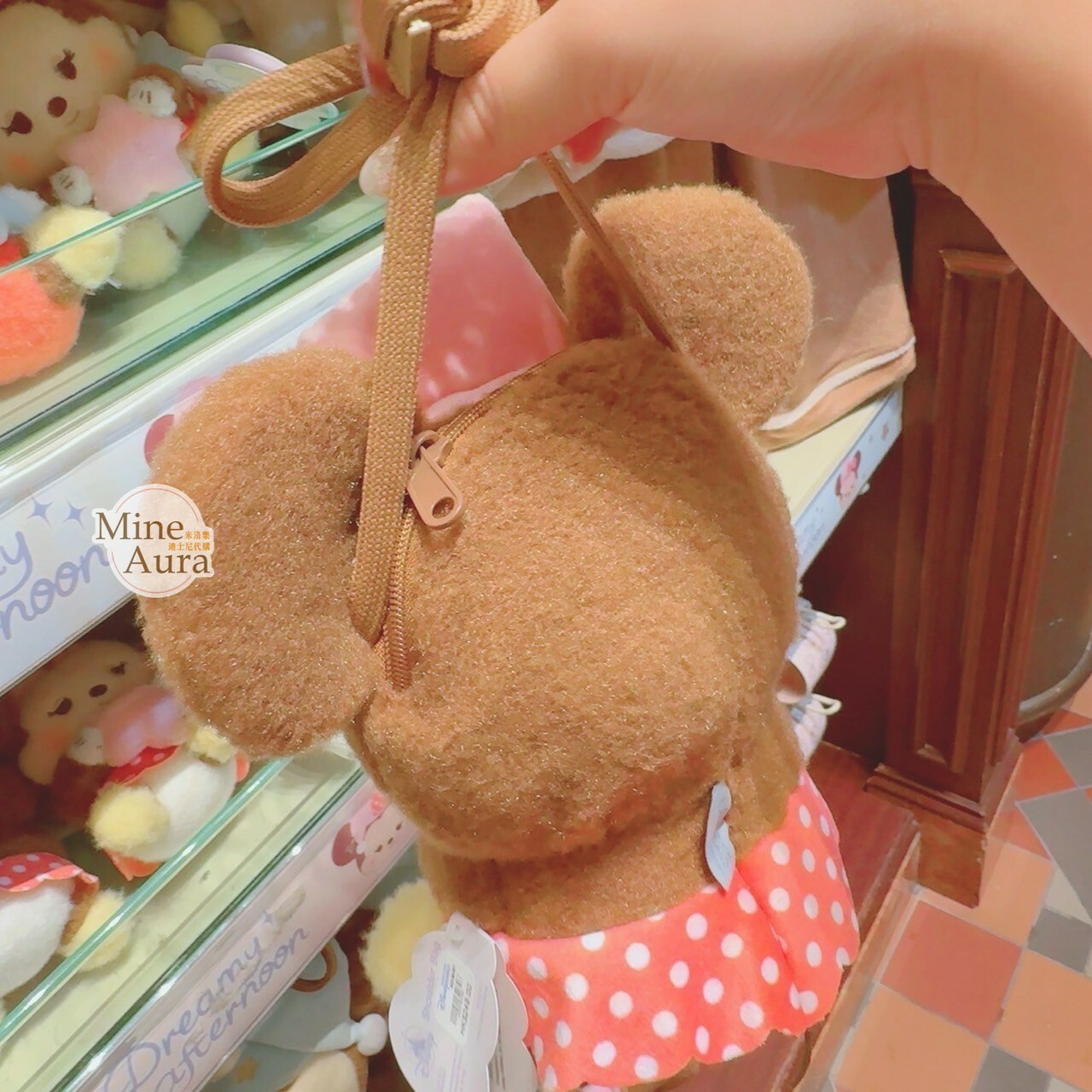 Dreamy Afternoon 系列 米妮 Minnie 星星 絨毛 娃娃 造型 斜背 小包 -香港迪士尼樂園