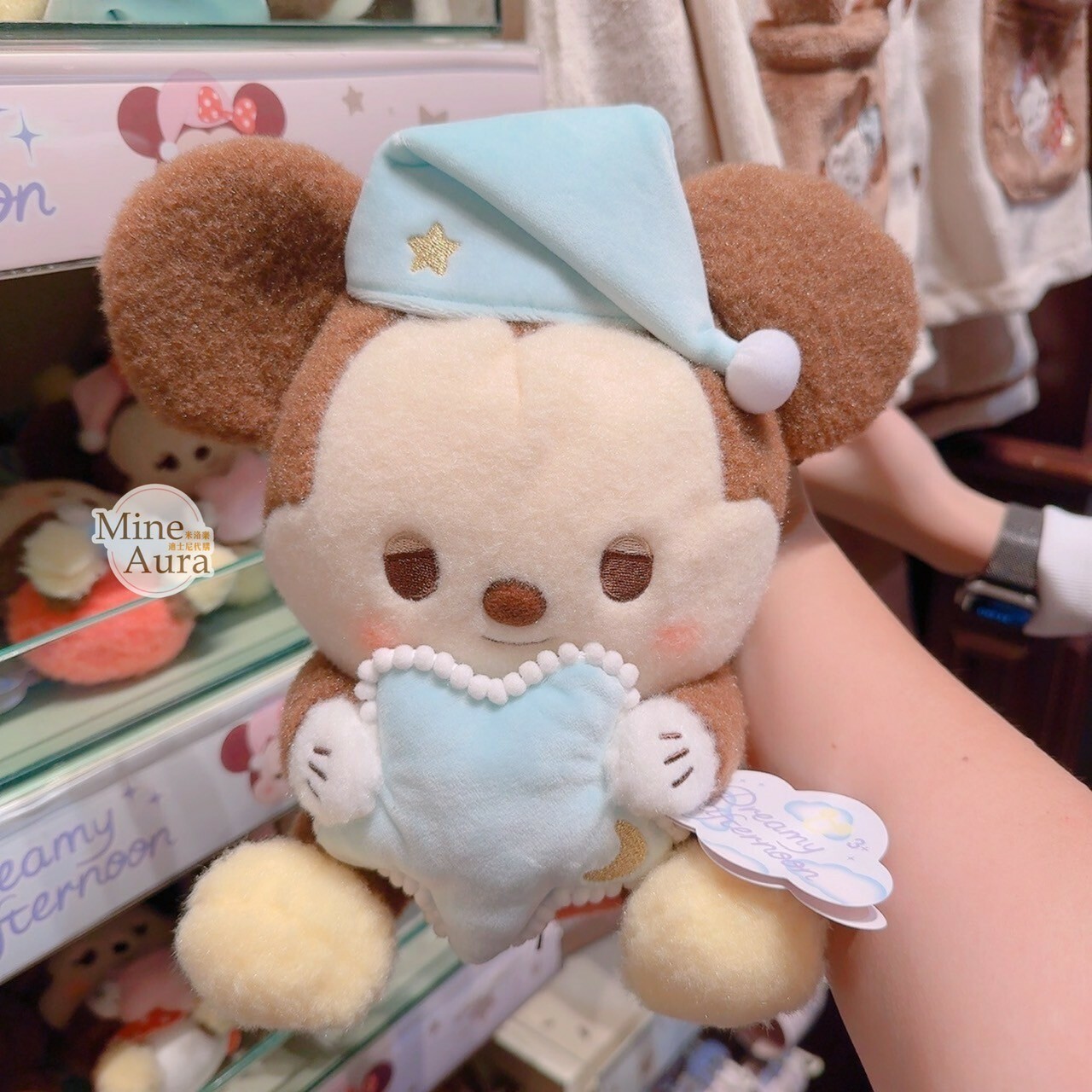 Dreamy afternoon 系列 米奇 Mickey 愛心 絨毛 娃娃 造型 斜背 小包 -香港迪士尼樂園