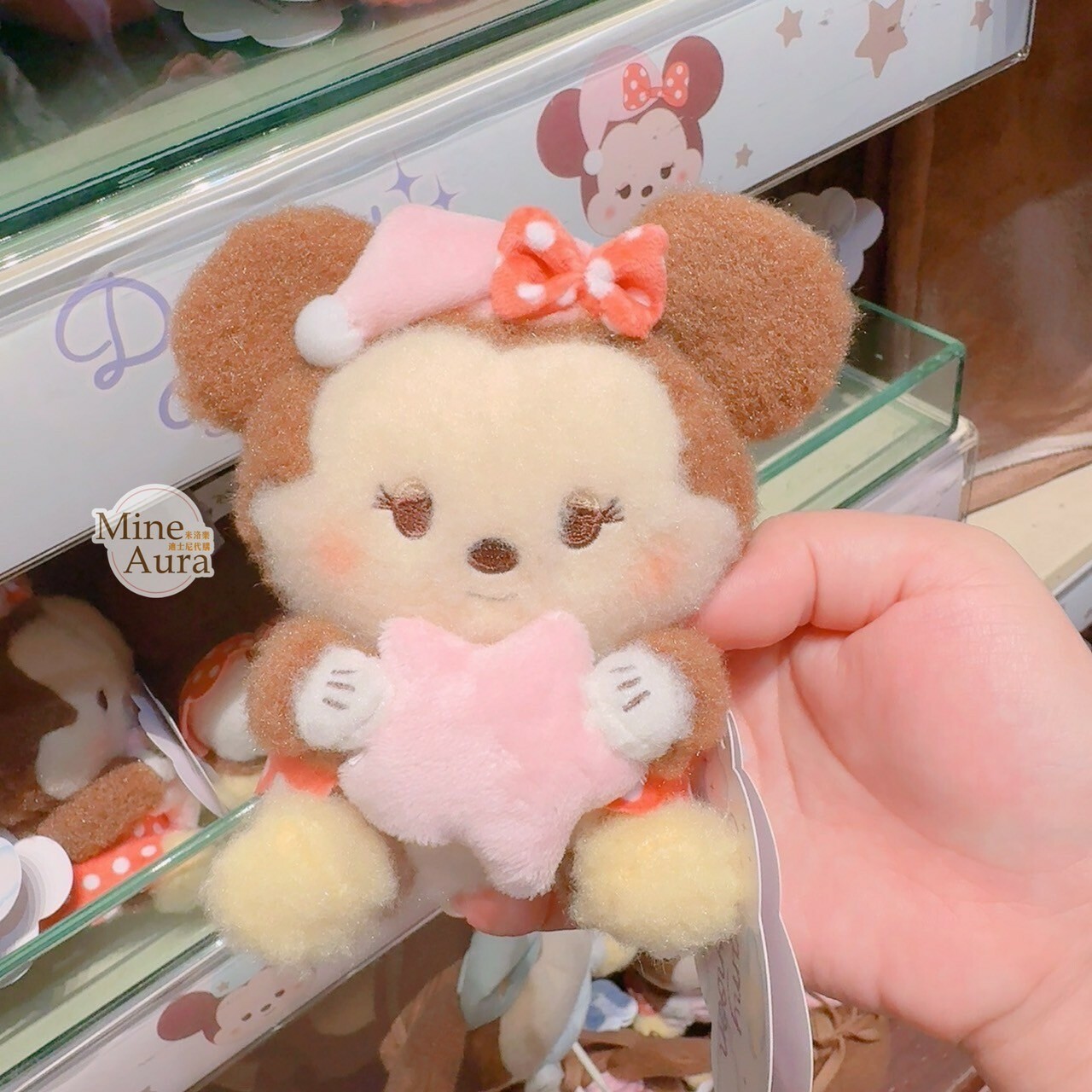 Dreamy Afternoon 系列 米妮 Minnie 坐姿抱星星 造型 迷你 娃娃 玩偶 -香港迪士尼樂園