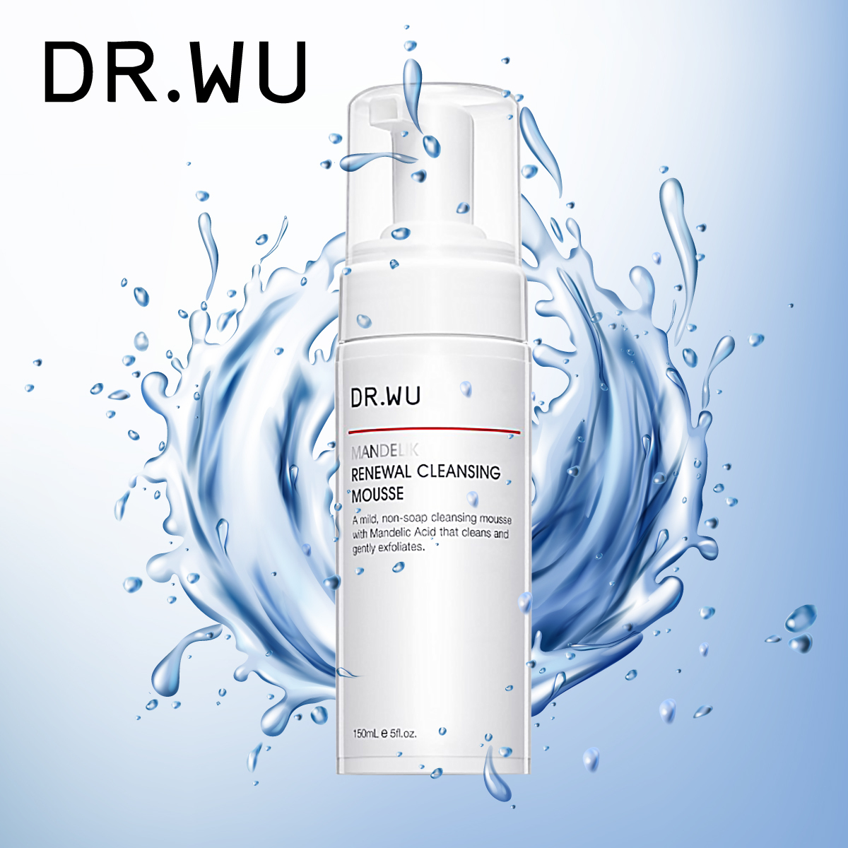 DR WU 杏仁酸煥膚潔顏慕斯150ML