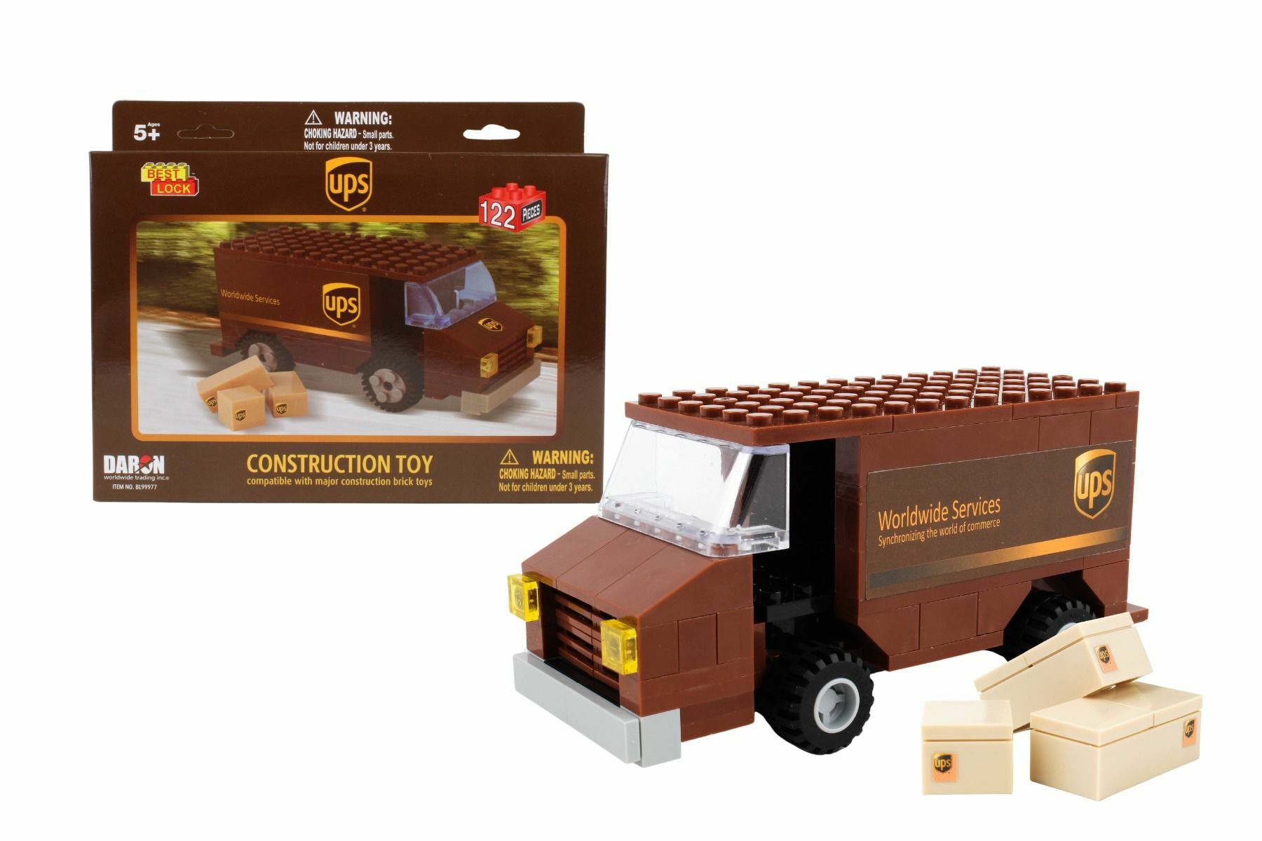 UPS優比速111片 汽車積木組裝玩具