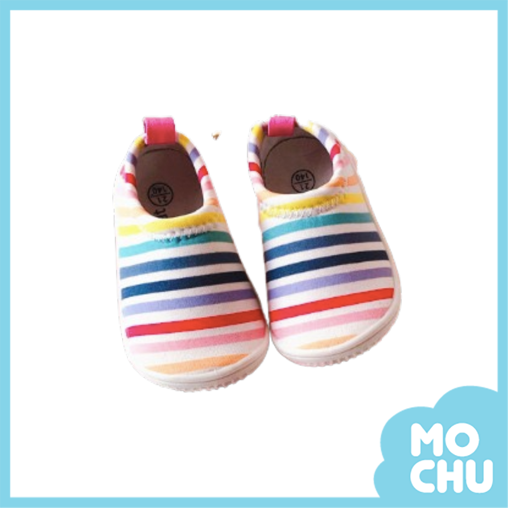 (13碼現貨)彩虹條彈性布童鞋