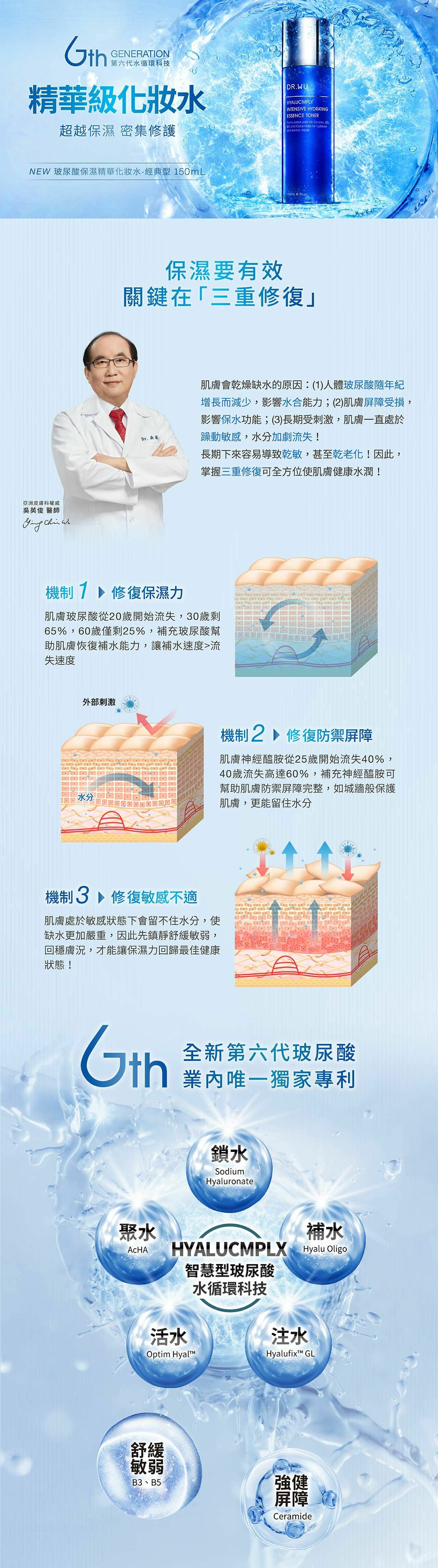 DR WU玻尿酸保濕精華化妝水150ML