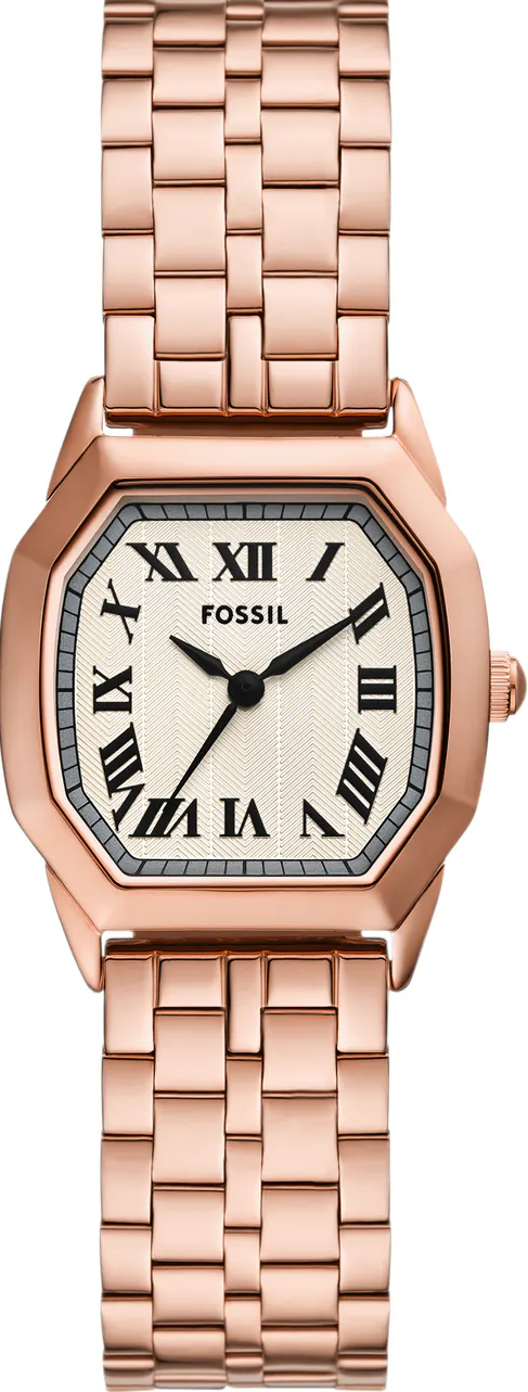 萬年鐘錶 - Fossil   Harlow   永恆八芒復古羅馬數字玫瑰金色不鏽鋼女錶 ES5386 錶徑27MM