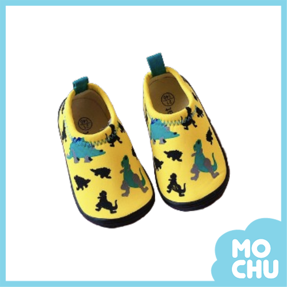 黃恐龍彈性布童鞋