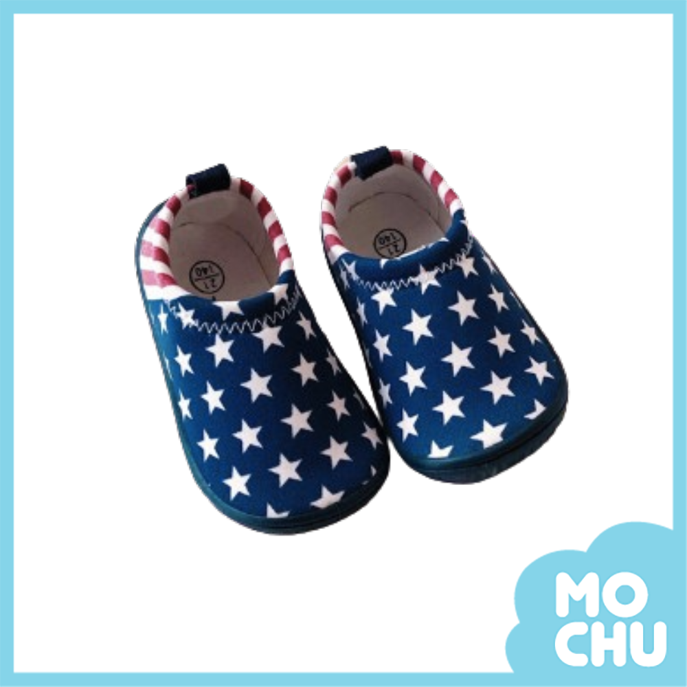 紅藍五角星彈性布童鞋