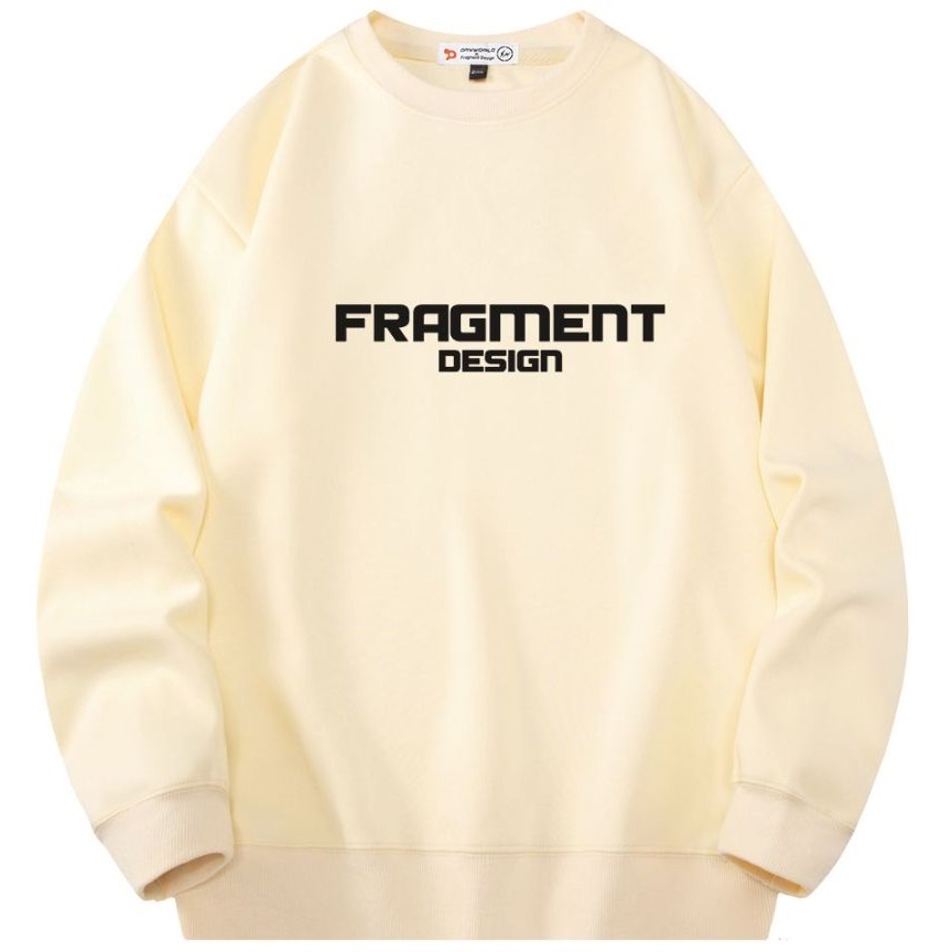 聯名 Dryworld X Fragment Design 基本款大寫字體 背後輪圈閃電 藤原浩 長袖上衣 衛衣 大學T FD-ZDAG1235KT3021