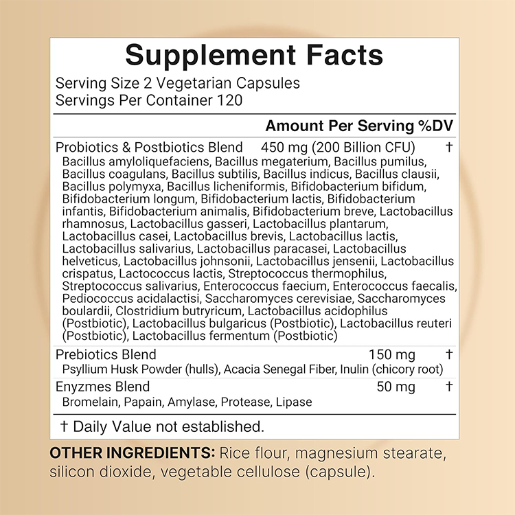 美國Naturebell 益生菌1000億+40種菌株+4種後生元+3種益生元+5種酵素, 240粒膠囊