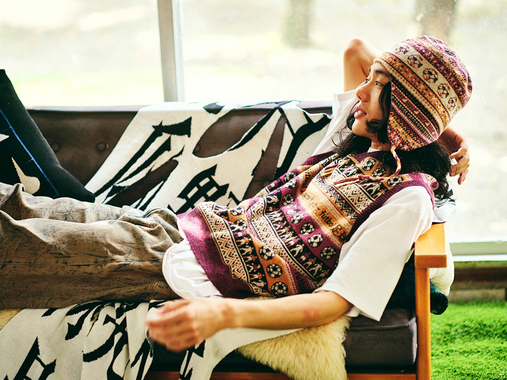 Soccer in Fair Isle Double-sided Earflap Hat- Red