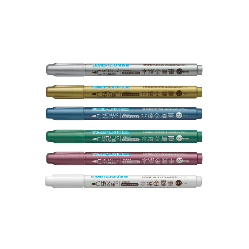 台灣 SIMBALION 雄獅 MTN-307 水燦金屬筆 直液式出水 共6色 *單支販售*