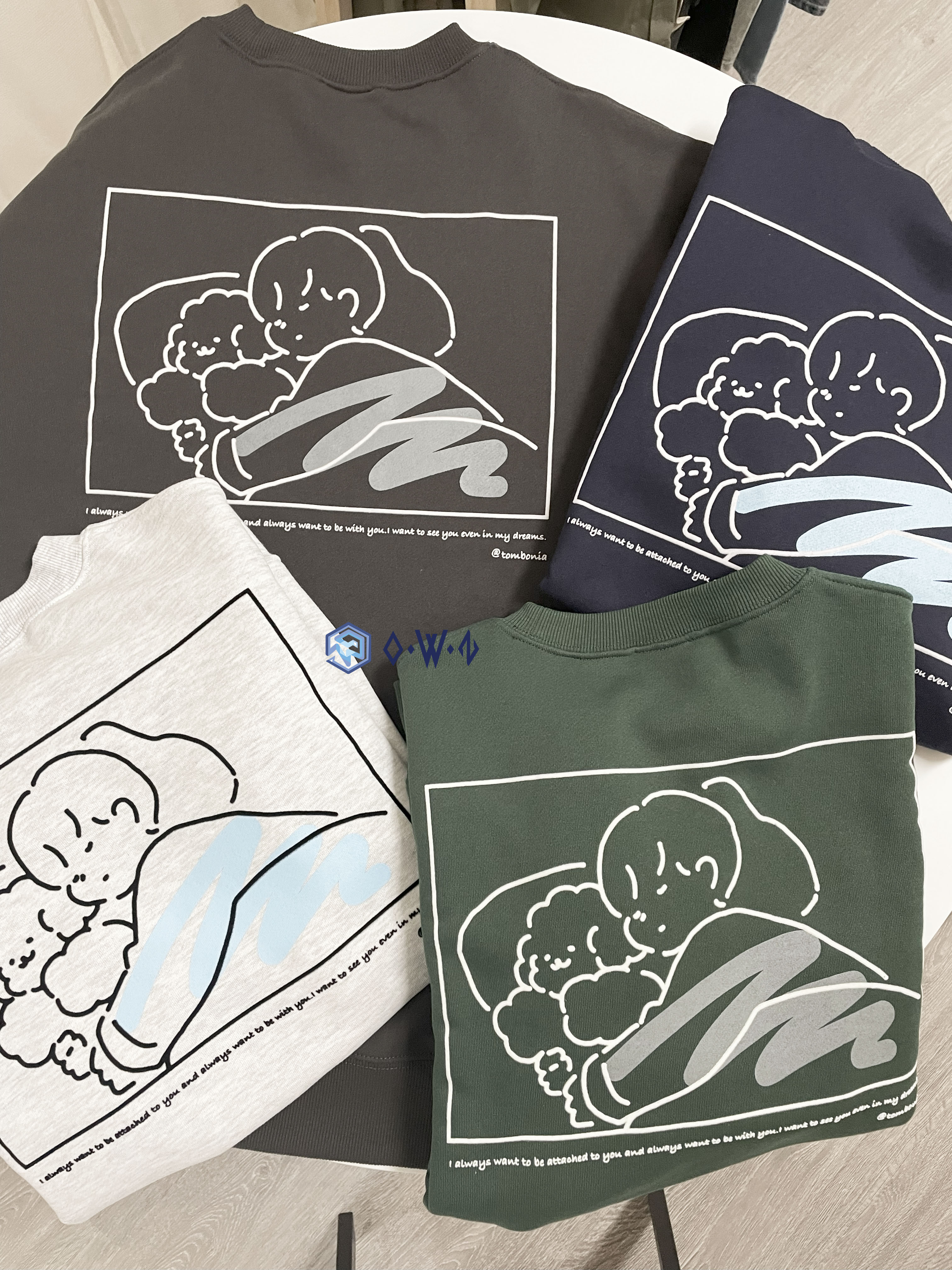 【OWN】Freak's Store X Tombonia 日本 狗狗 刷毛 長袖 衛衣 落肩 Oversize 不分男女 炭灰 白灰 深藍 綠色