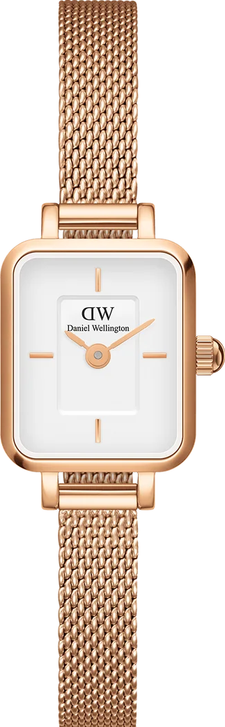 萬年鐘錶 - DW - Daniel Wellington  Quadro系列  小錶徑白面方形經典米蘭錶帶女錶 DW00100727 錶徑 : 15.4x18.2mm