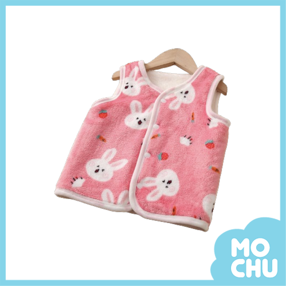 粉色兔子加絨保暖背心