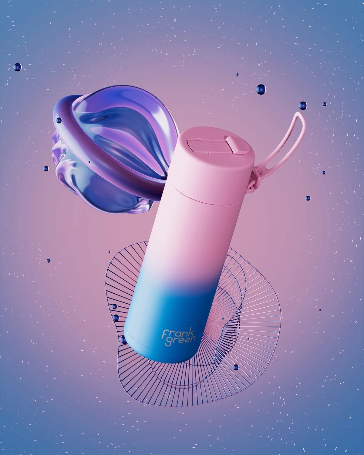 Gradient Ceramic Reusable Bottle - Wild Orchid - 20oz / 595ml | FRANK GREEN