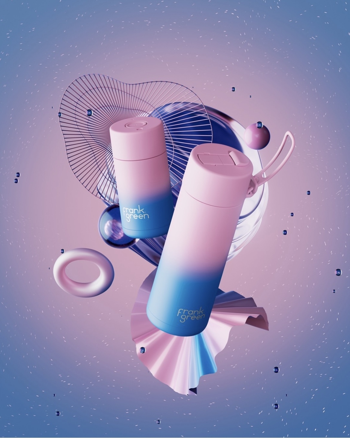 Gradient Ceramic Reusable Bottle - Wild Orchid - 34oz / 1,000ml | FRANK GREEN