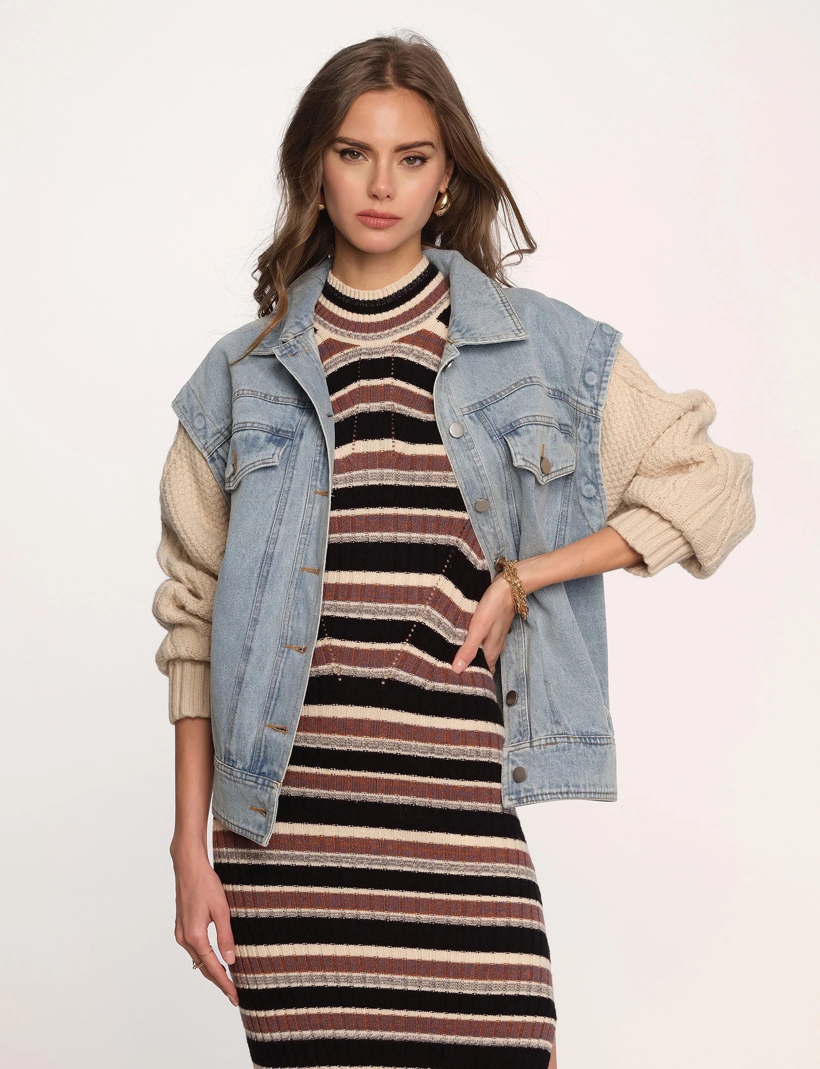 Laney Denim Knit Jacket