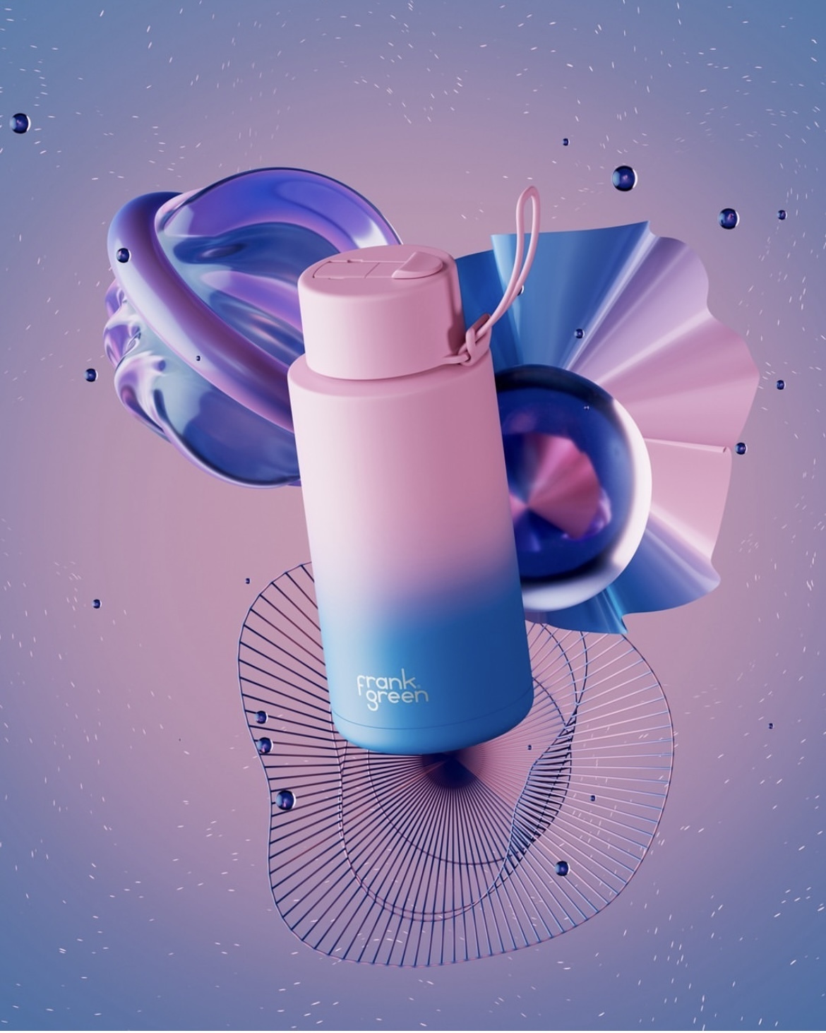 Gradient Ceramic Reusable Bottle - Wild Orchid - 34oz / 1,000ml | FRANK GREEN