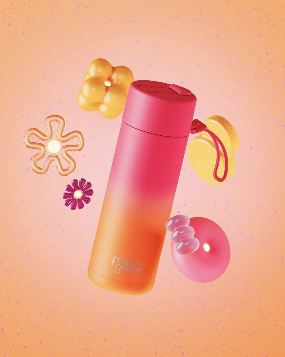 Gradient Ceramic Reusable Bottle - Summer Sunset - 20oz / 595ml | FRANK GREEN