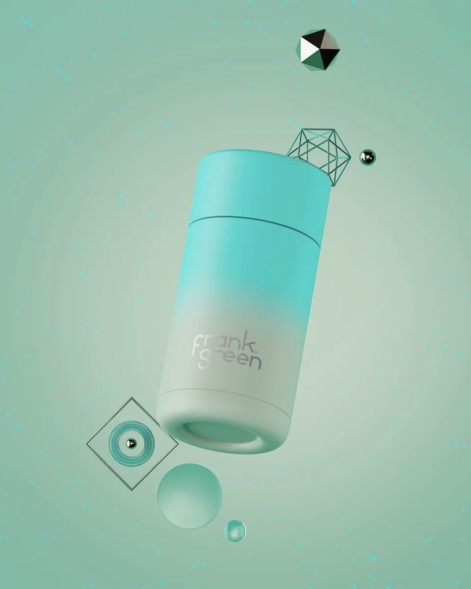 Gradient Ceramic Reusable Bottle - Bondi Bliss - 12oz / 355ml| FRANK GREEN