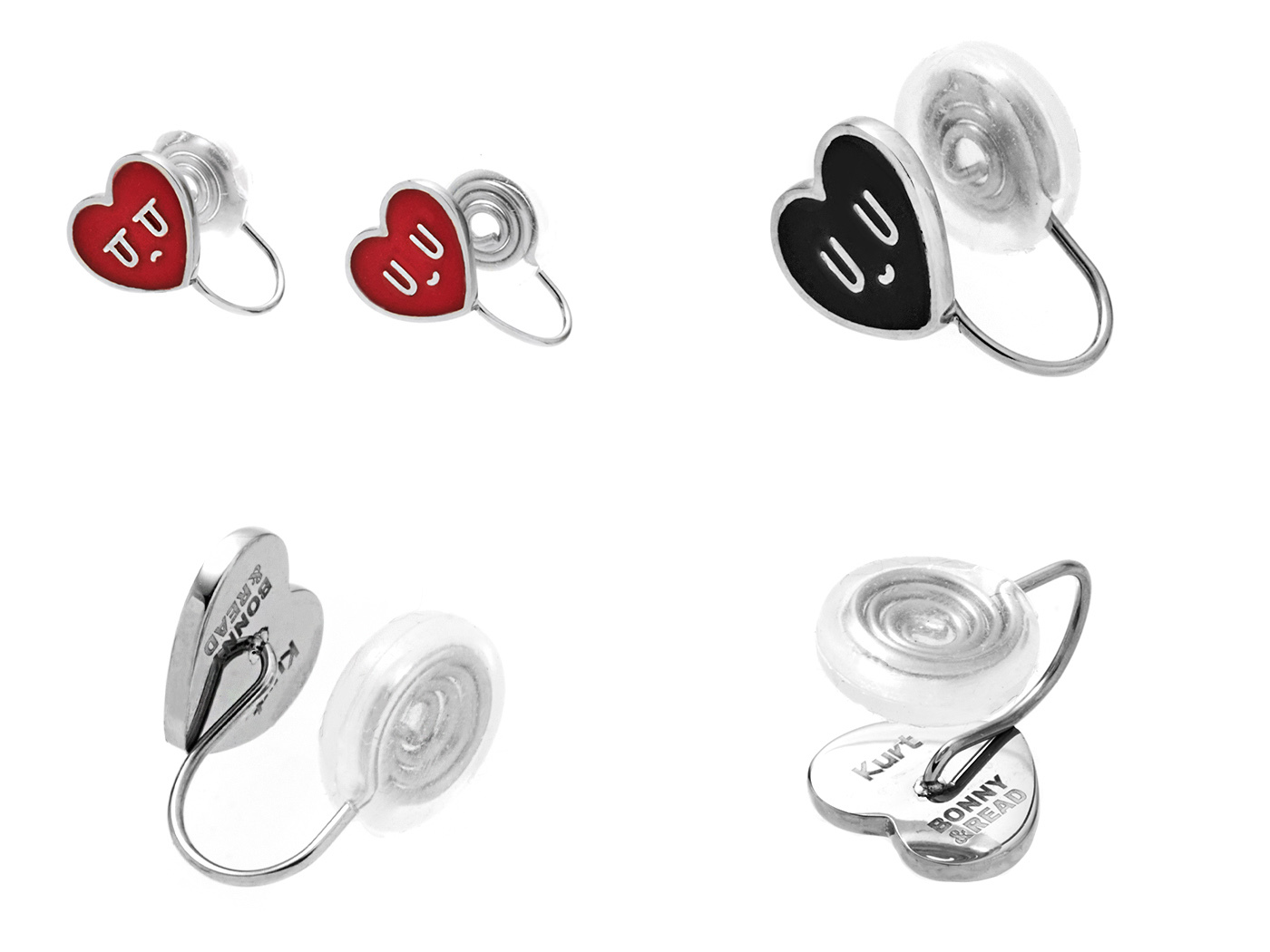 kurt聯名,kurt wu,愛心,耳夾,夾式耳環,earclip