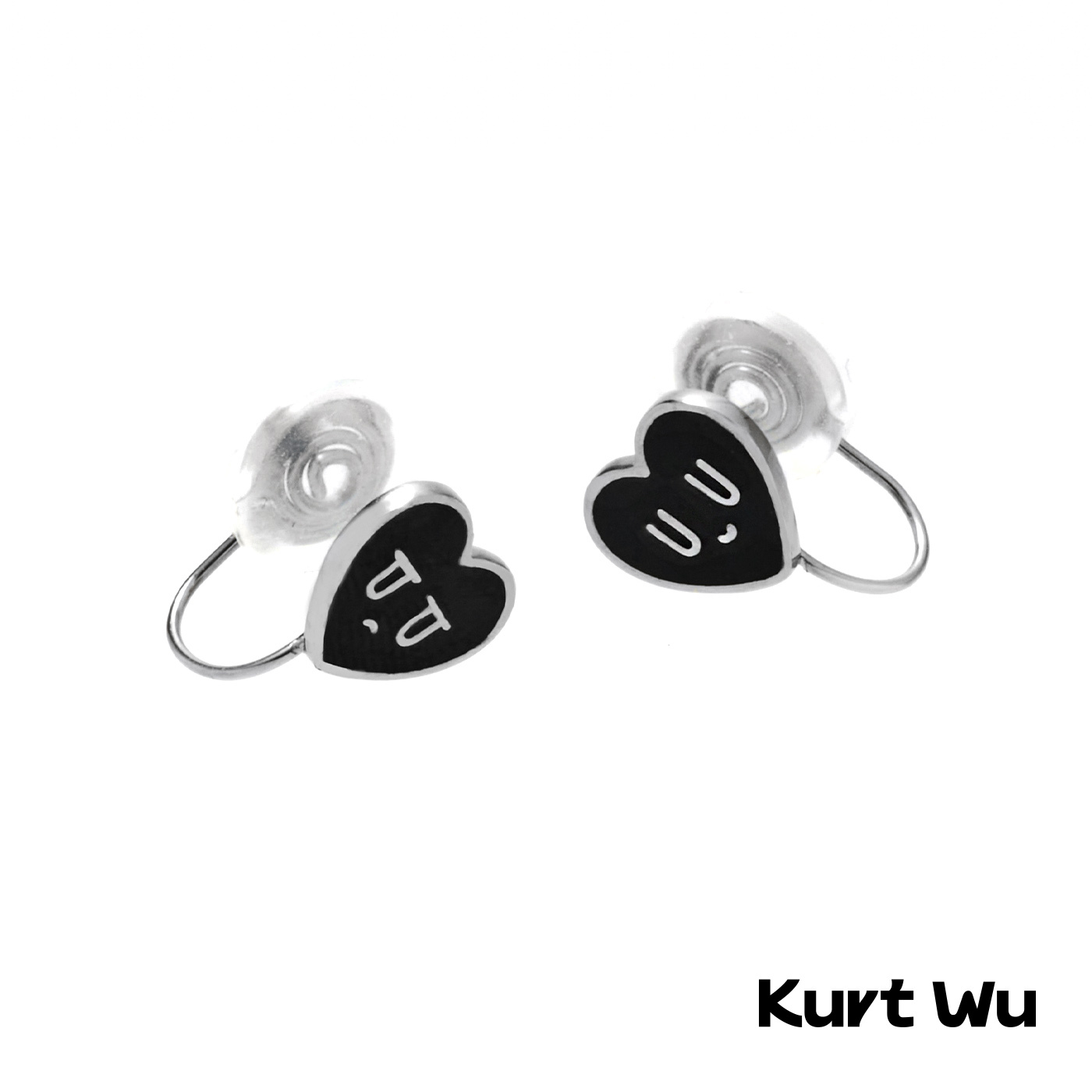 平價飾品,Kurt聯名,鋼飾,愛心,夾式耳環
