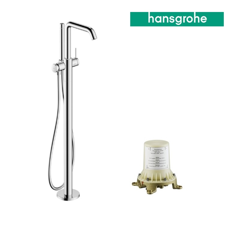 hansgrohe Tecturis S 73440, -000 + 10452, -180 Single lever bath mixer floor-standing - With GA Approval