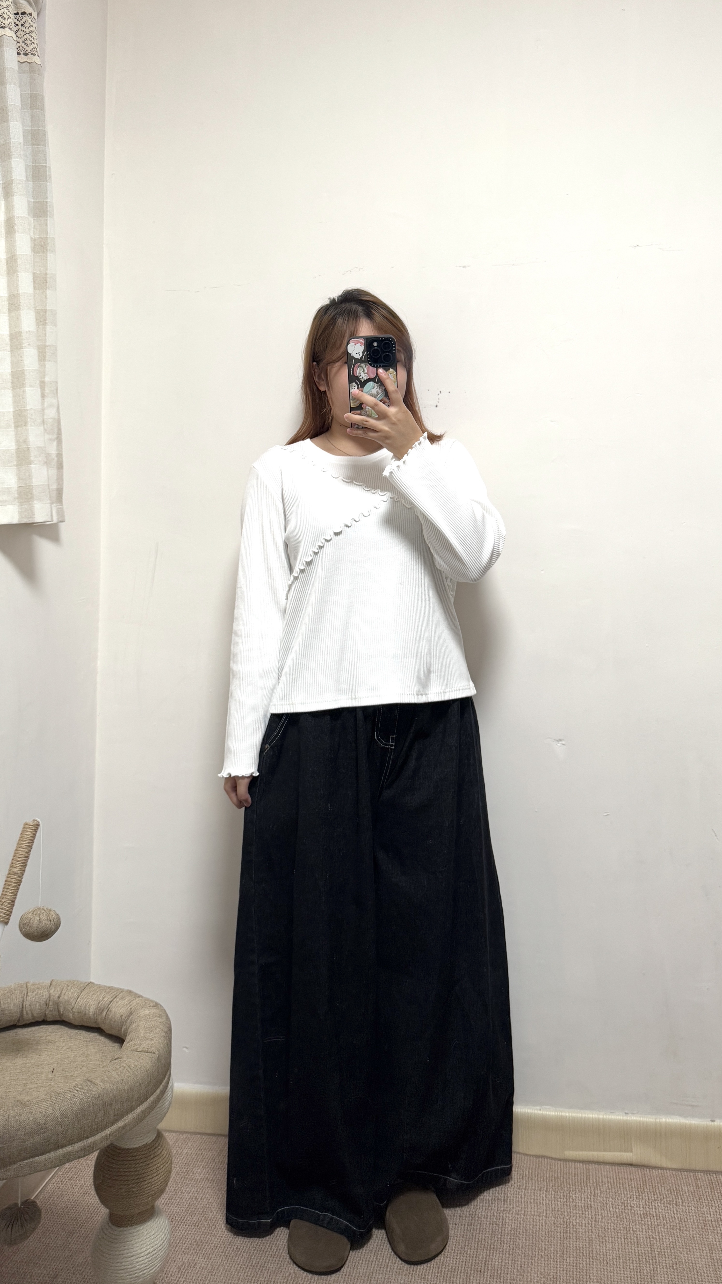 波浪直紋長袖Top