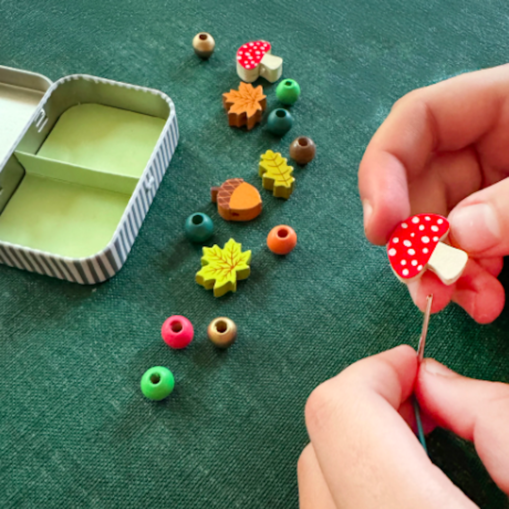 森林手環 - 迷你鐵盒 | DIY木質串珠手環系列