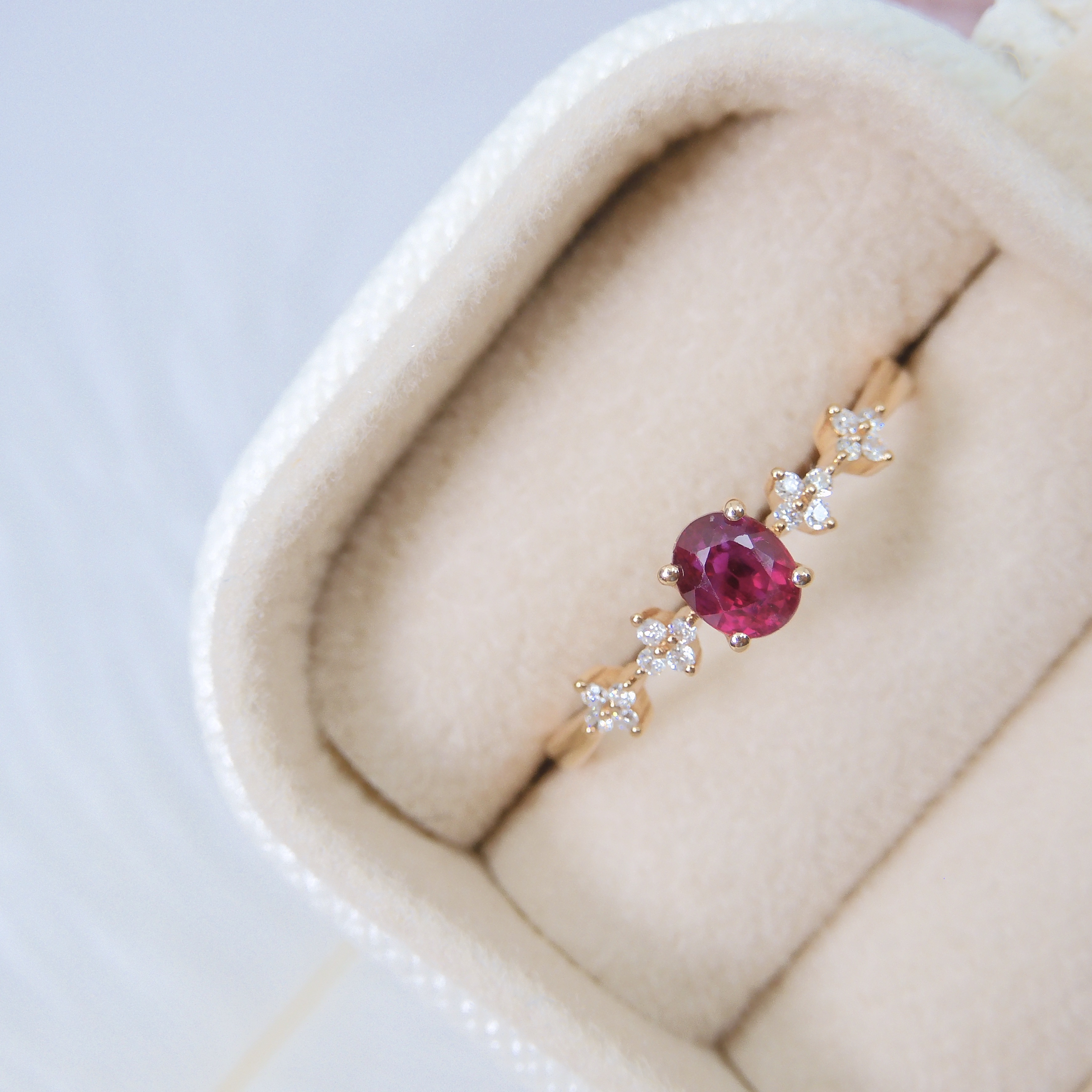 18K金 0.39ct 紅寶石戒指