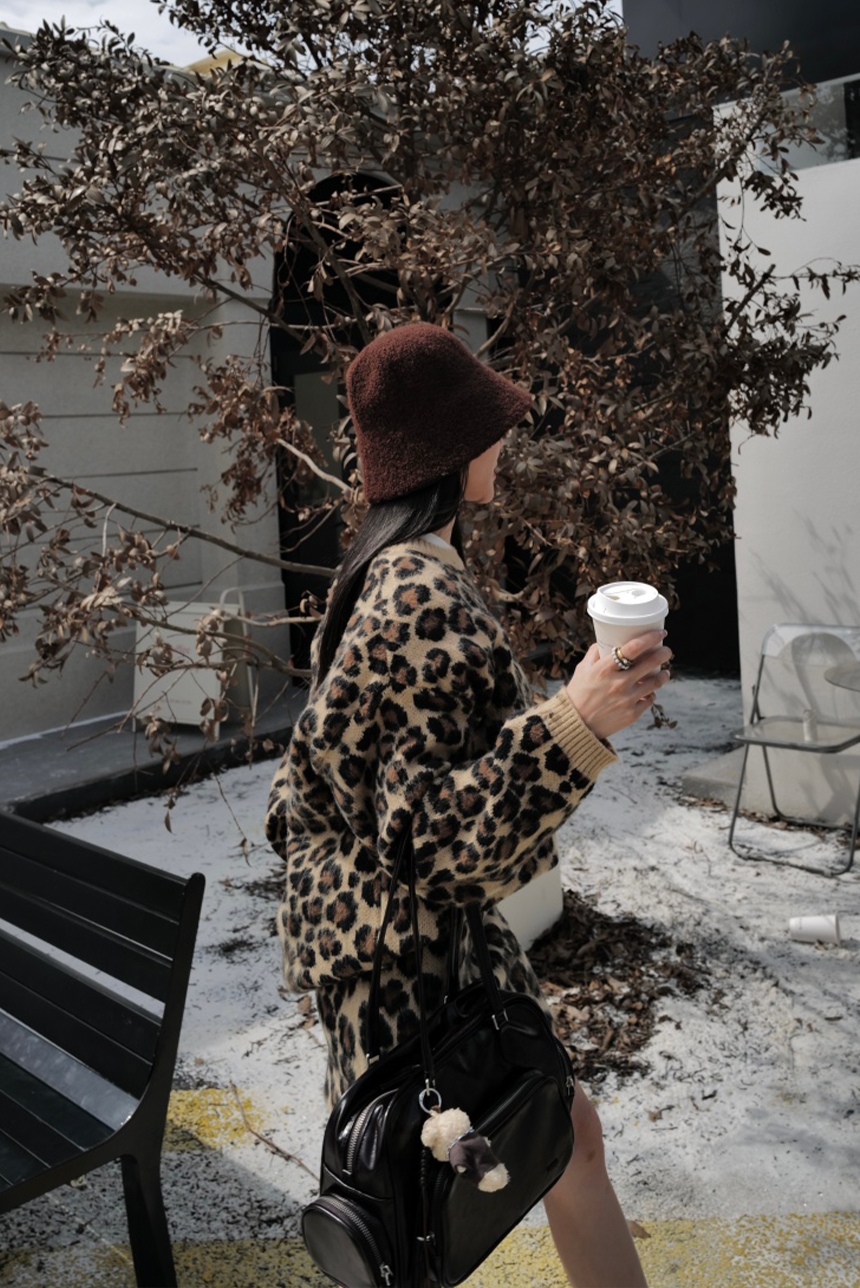 厚磅豹紋針織套裝*2色