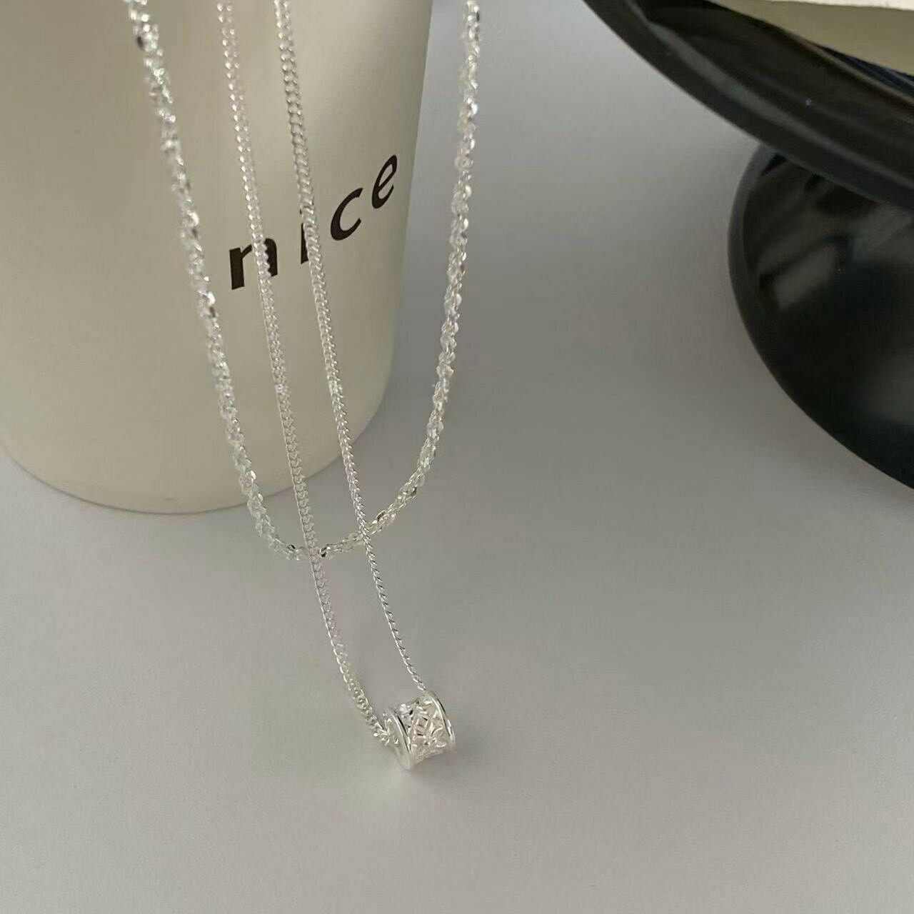 雙層小蠻腰純銀鎖骨鍊