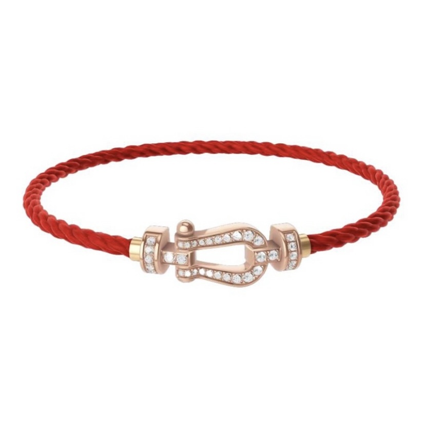 FRED Force 10 18k 金和鑽石中型手鏈