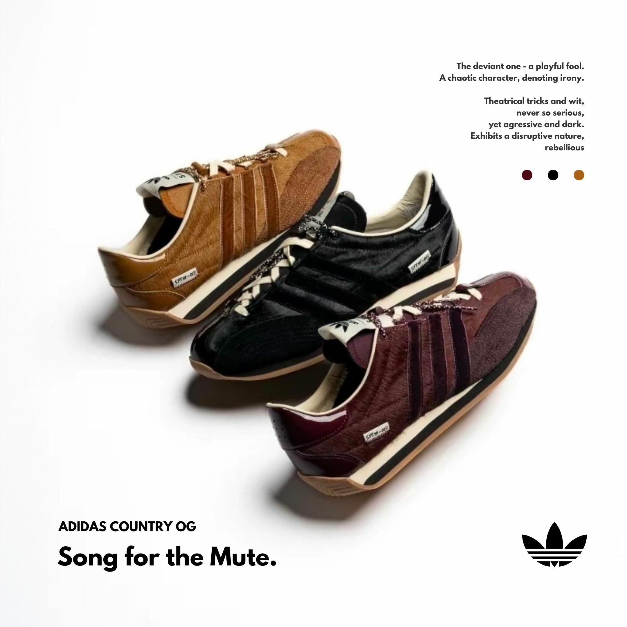 NICEDAY 代購 Adidas x SFTM Country OG 聯名款 黑白 酒紅 棕色 絨毛