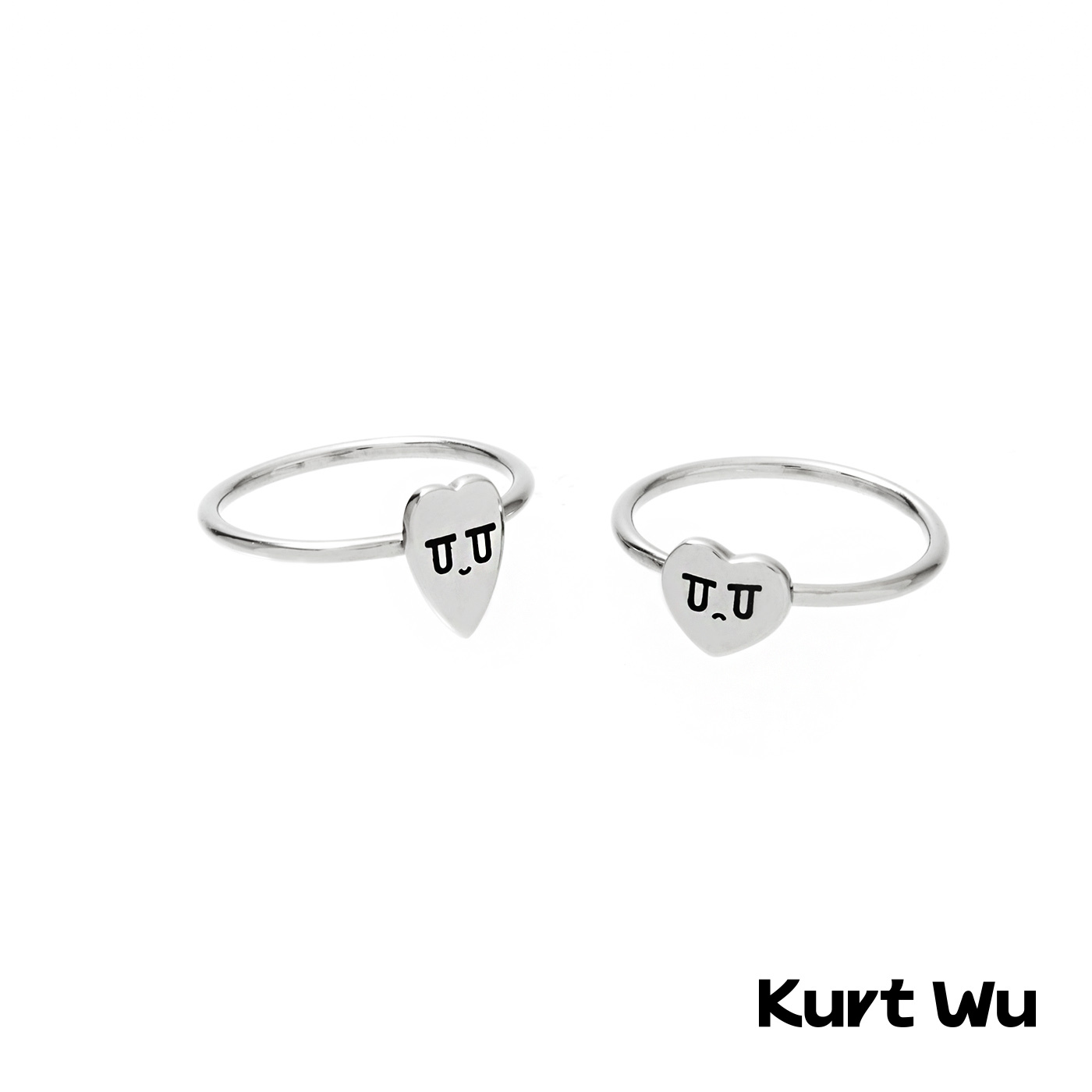 平價飾品,kurt聯名,鋼飾,愛心,戒指組