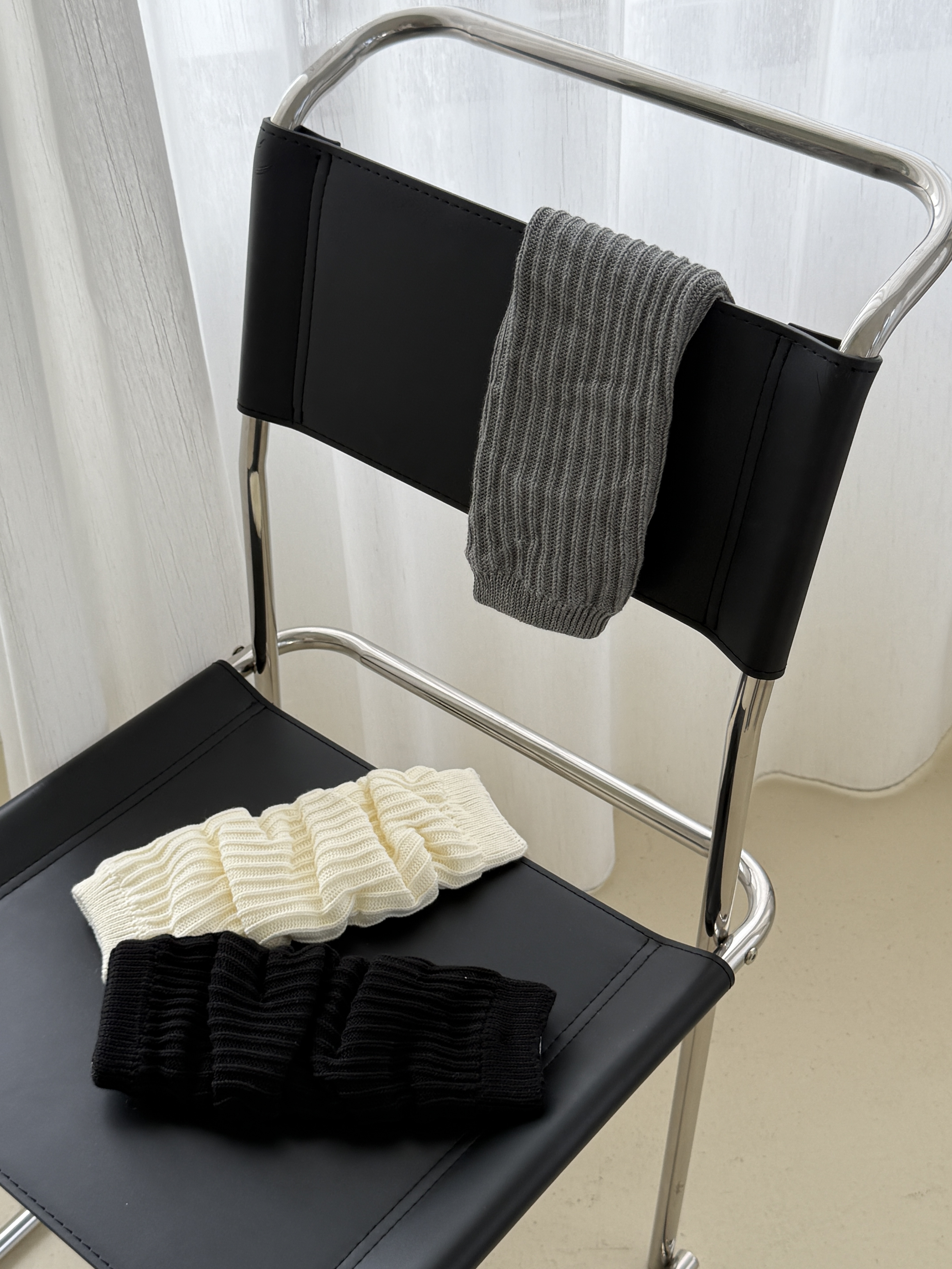 高筒針織泡泡襪