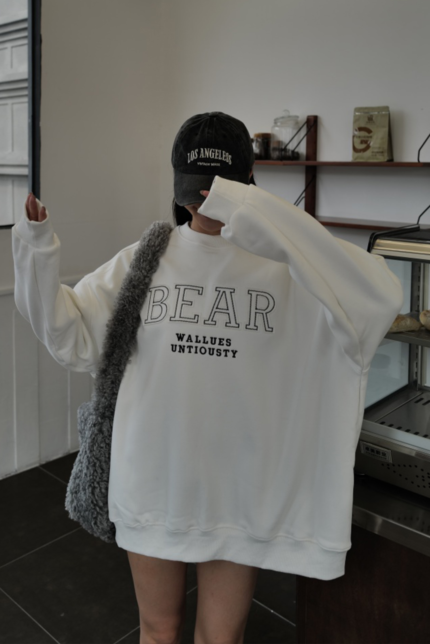 厚磅BEAR貼布繡花*3色