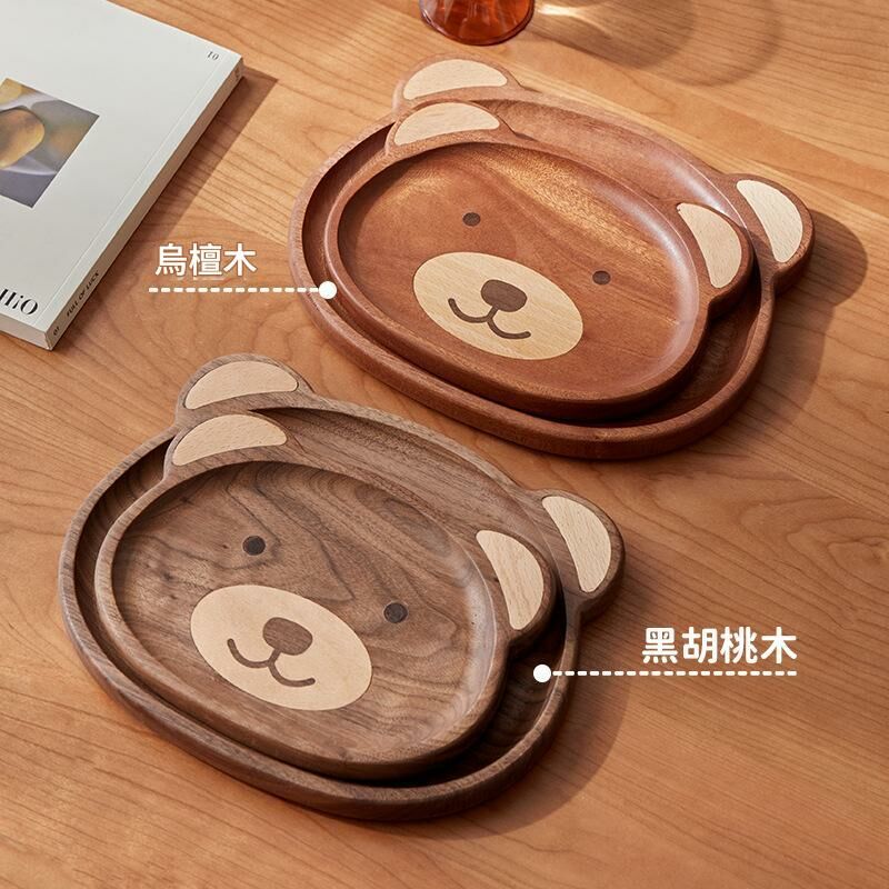 《5265》可愛小熊日式高顏值木盤
