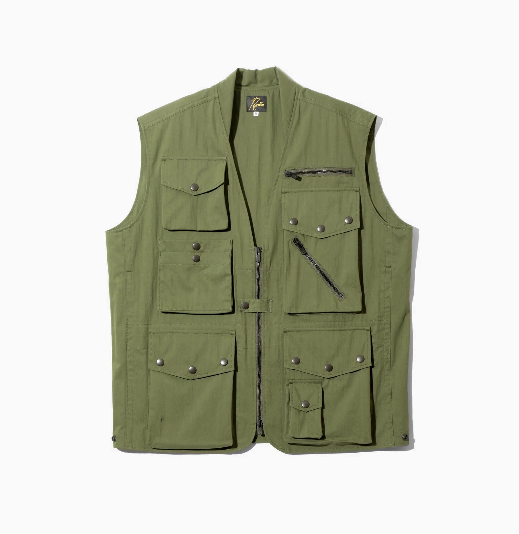 NEEDLES FIELD VEST C/N OXFORD CLOTH - OLIVE PRE ORDER ITEM (預訂中)
