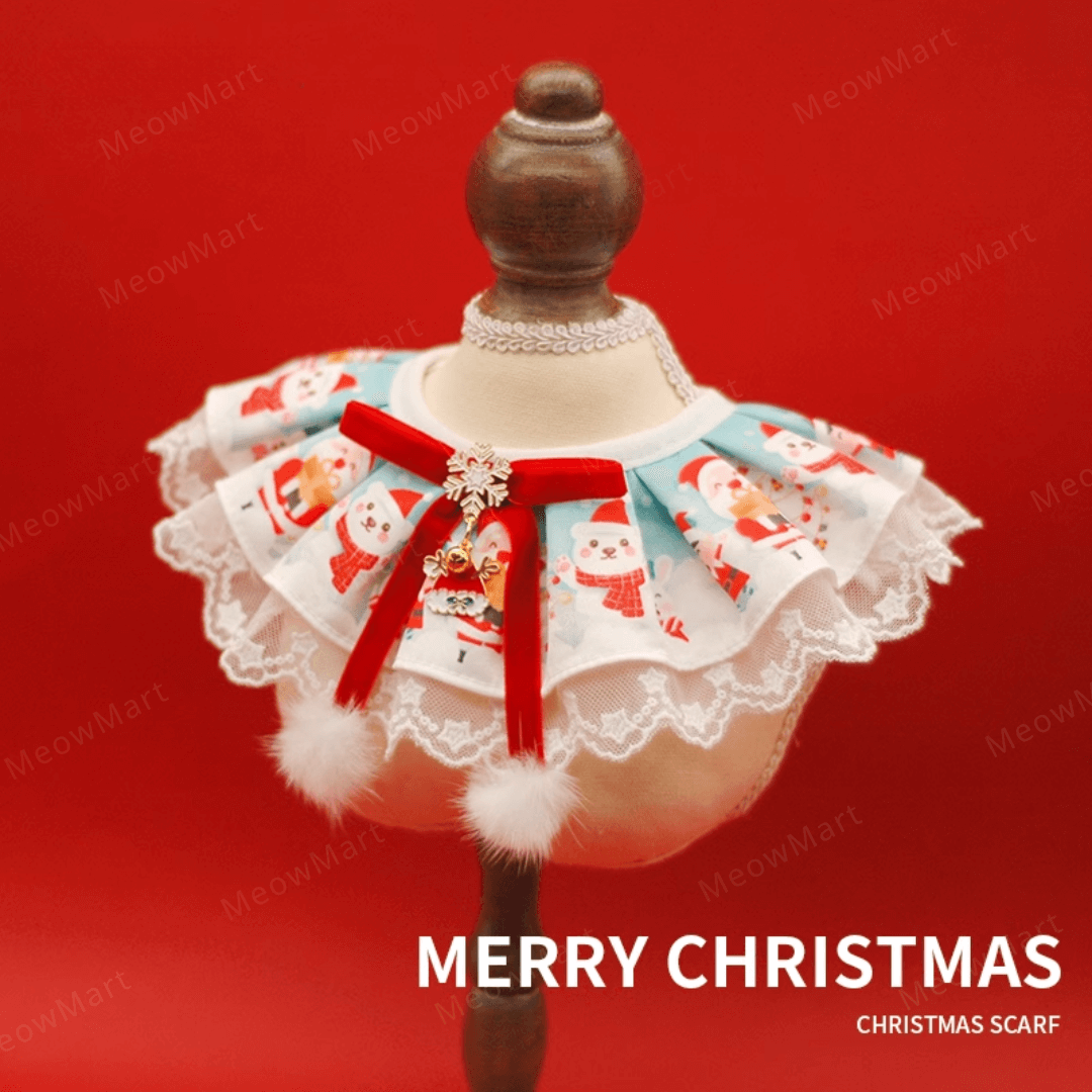 聖誕高貴蕾絲頸圈 (貓狗適用)