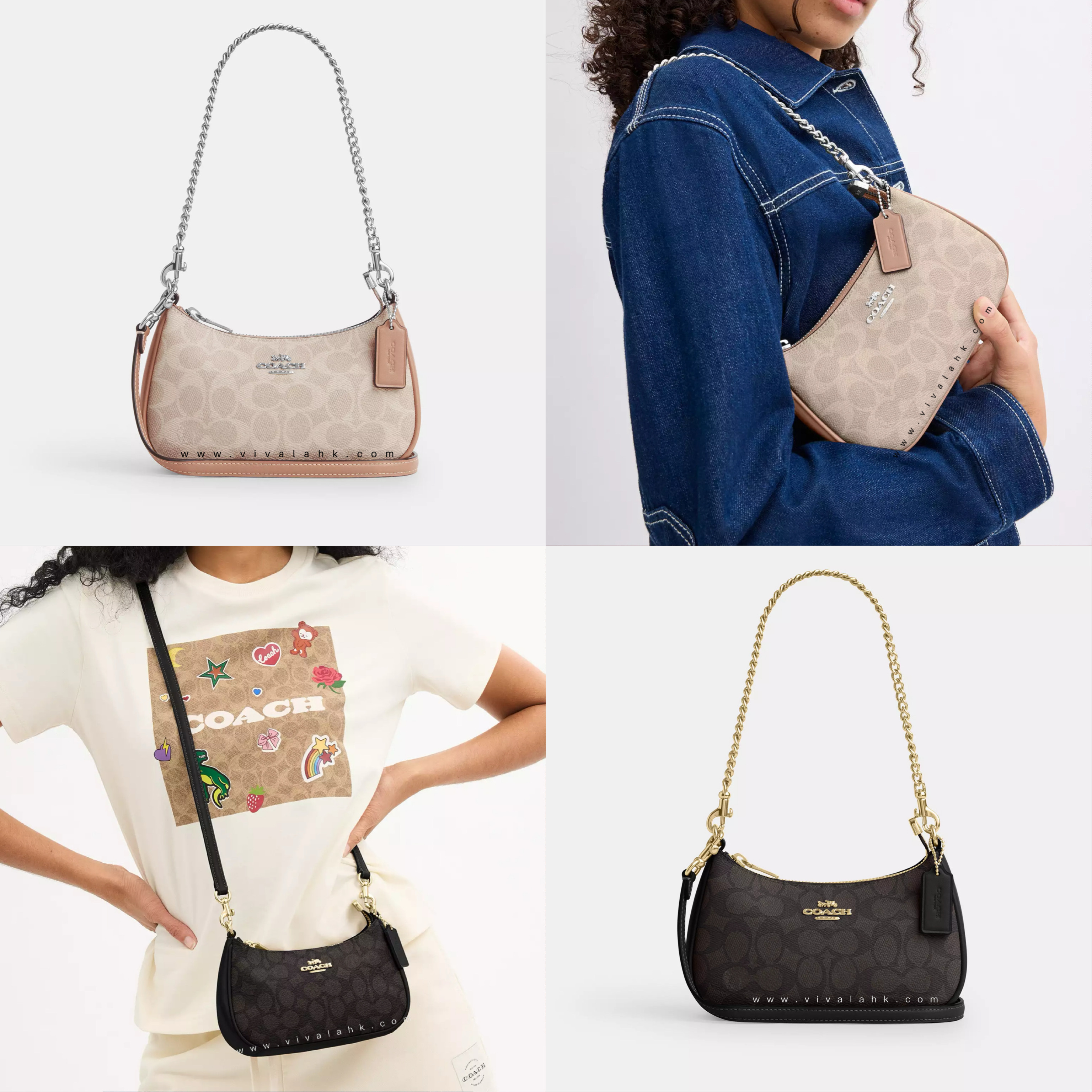 Coach - Teri 手提+斜孭多用袋 (Mini) (C字暗花) (CW323)